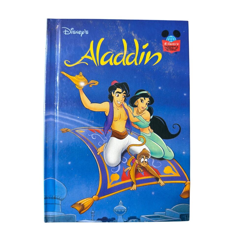 Disney's Aladdin World of Reading Hardcover Book Children's Vintage VTG